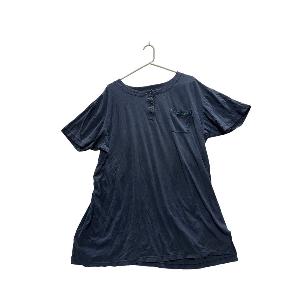 Erika Taylor Intimates Women's Cotton Henley Shirt - Size Large
